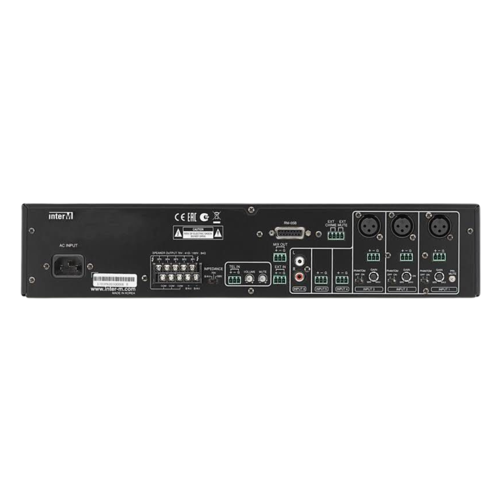 Inter-M PA-120A - COMMERCIAL MIXING AMPLIFIER